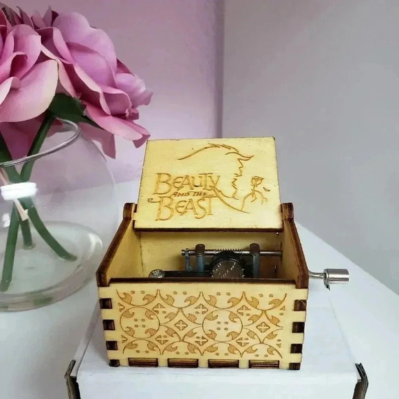 Beauty and the Beast Mini Crank Music Box - Picture 1 of 2